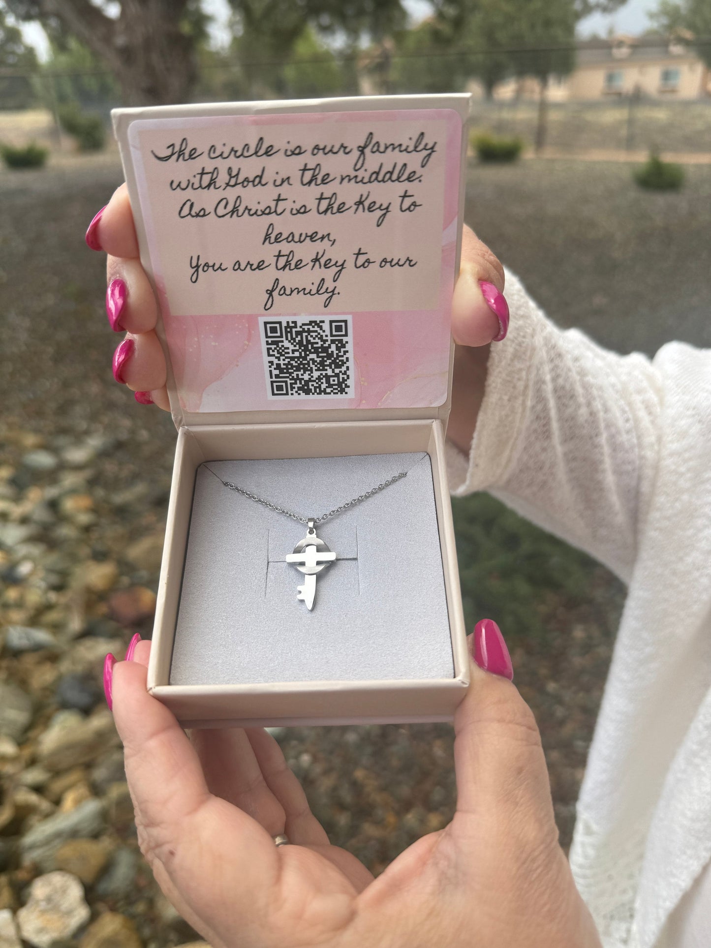 Grace Small Silver Cross Necklace