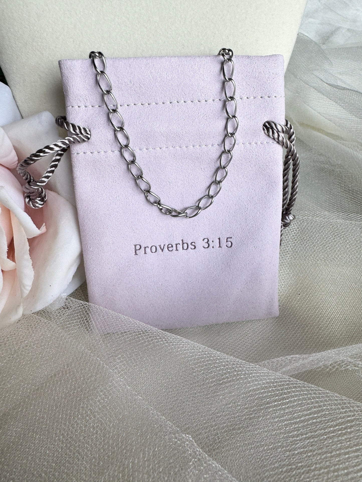 Silver Chain Stainless Steel Chain Gift for Mom Laying Necklace for Her Silver Chain Necklace Gift for Her