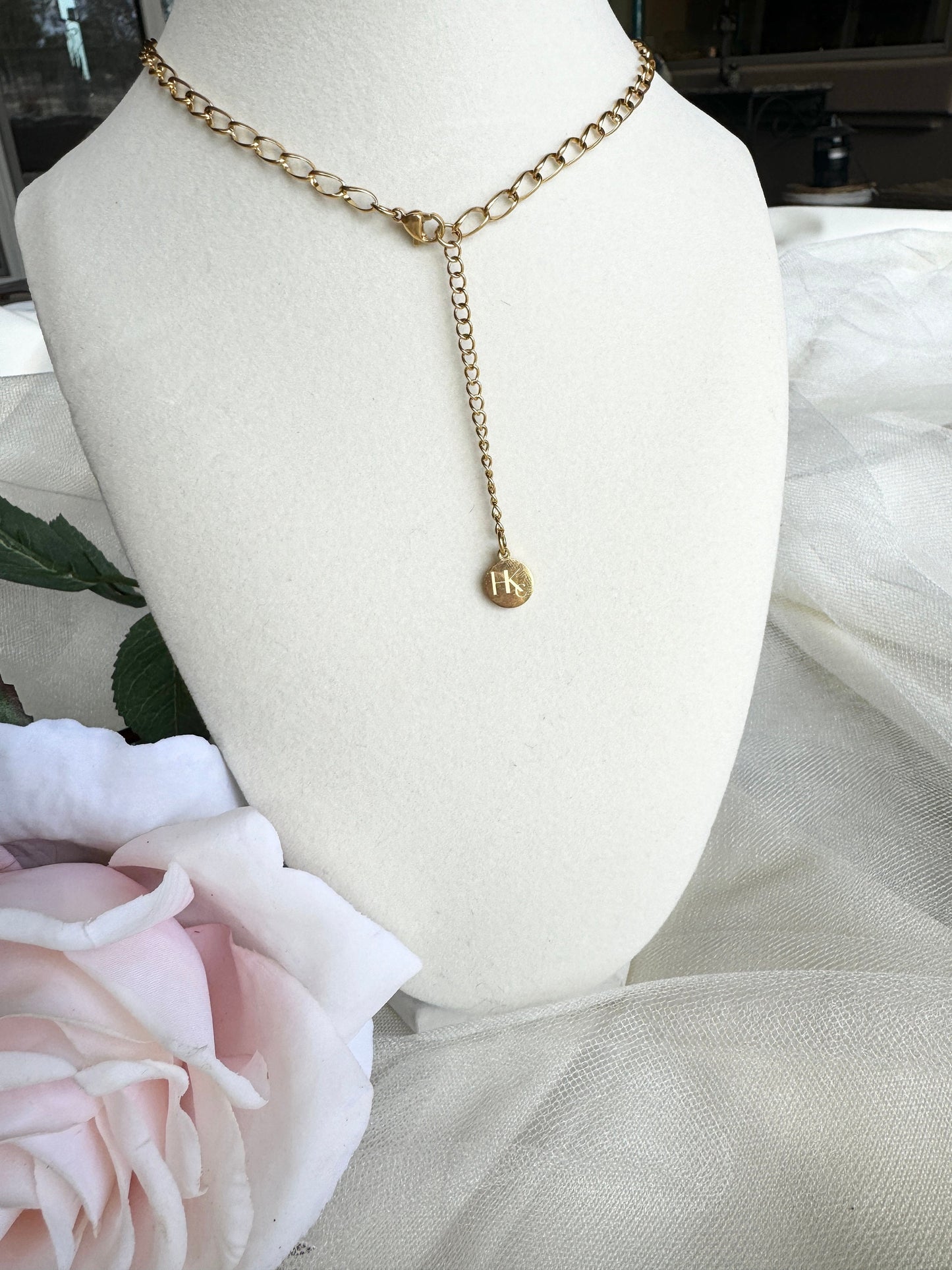 Necklace Set~ Believe Cross and Love Gold Chain