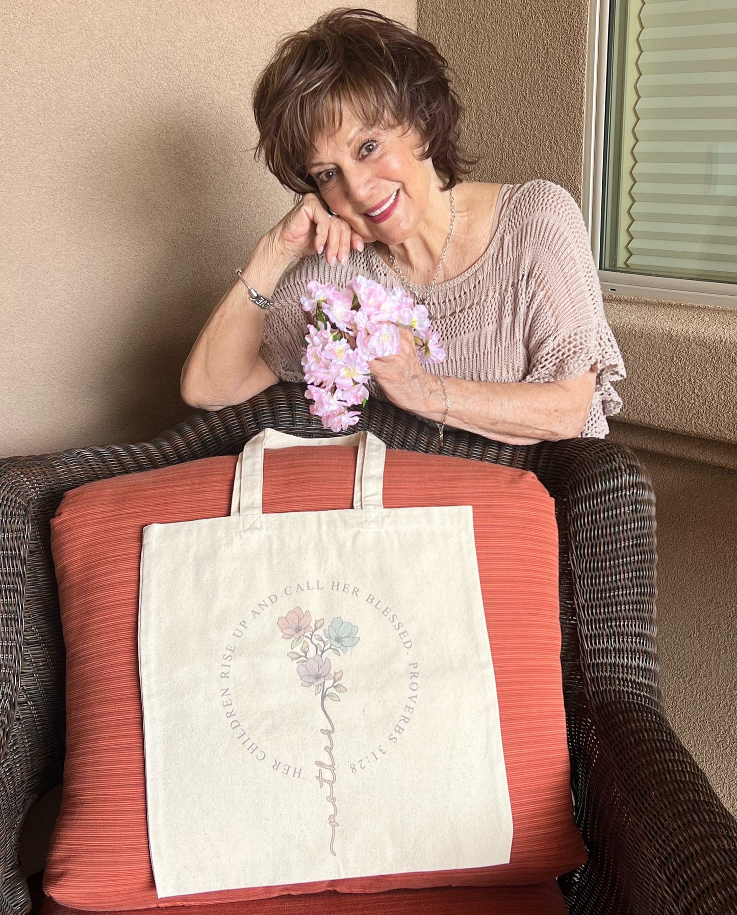 Christian Mom Tote Bag Proverbs 31:28