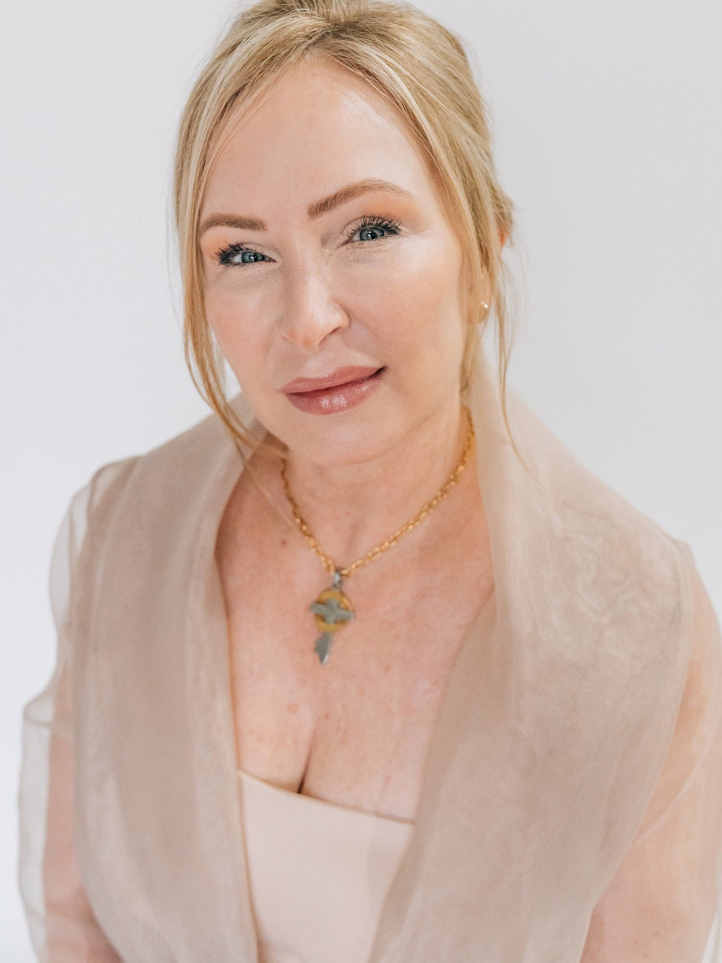 Bride's Mother Gift~ Gold and Silver Believe Cross Necklace