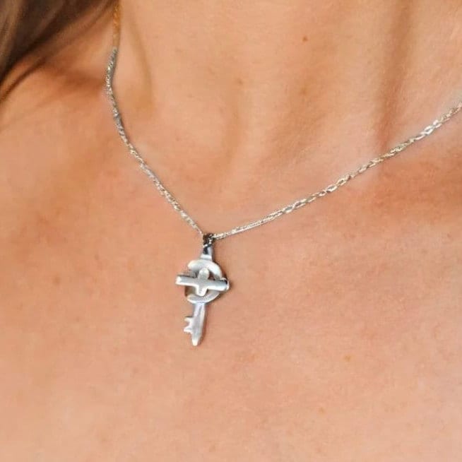 Grace Small Silver Cross Necklace