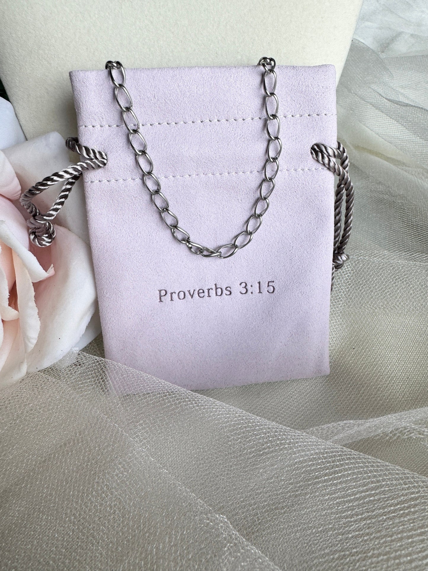 Silver Chain Stainless Steel Chain Gift for Mom Laying Necklace for Her Silver Chain Necklace Gift for Her