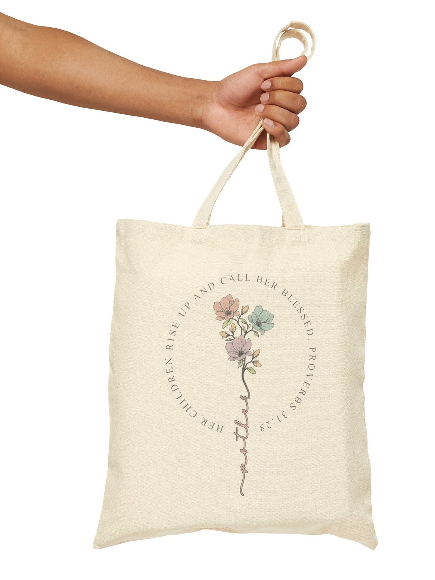 Christian Mom Tote Bag Proverbs 31:28