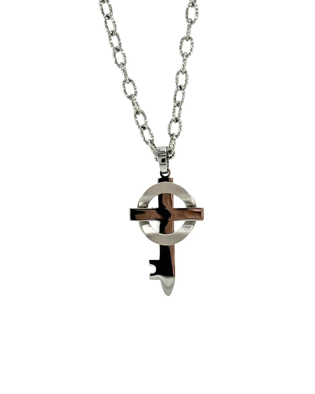 Silver Cross Grace Necklace