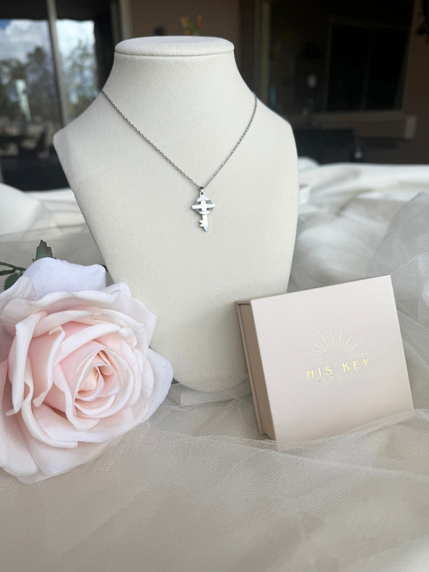 Grace Small Silver Cross Necklace